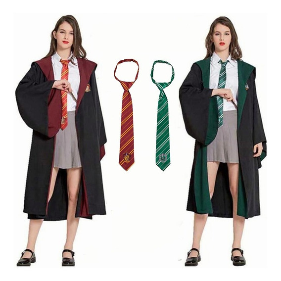 Capa De Harry Potter Bordada Con Corbata De Insignia 2piezas