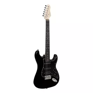 Guitarra Elétrica Giannini Standard G-101 Stratocaster De  Choupo Black Verniz Com Diapasão De Madeira Técnica