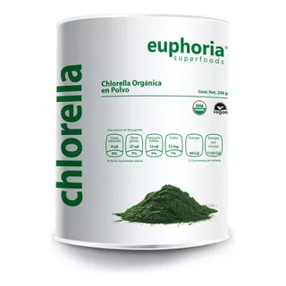 Chlorella Orgánico 250g Euphoria Superfoods Envío Gratis