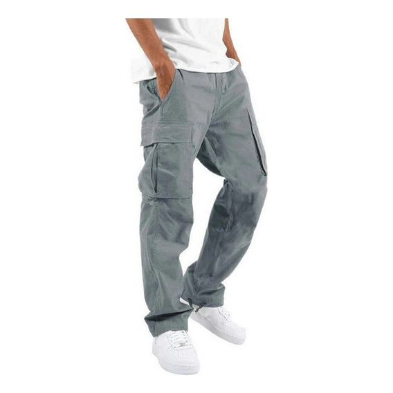 Pantalones Cargo Rectos For Hombre Monos Masculinos