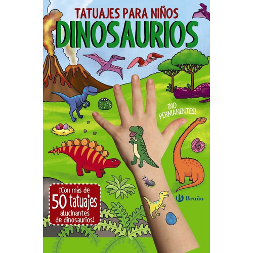 Tatuajes Para Niãâos Dinosaurios, De Lott, Amanda. Editorial Bruño, Tapa Dura En Español