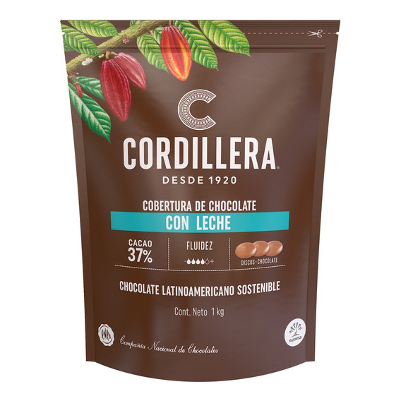 Cobertura cordillera 37% Leche X 1kg - g a $45