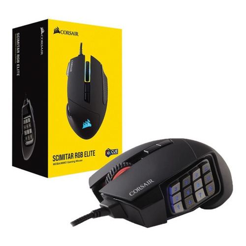 Mouse Corsair Scimitar Rgb Elite Optico 18000dpi Gamer Color Negro