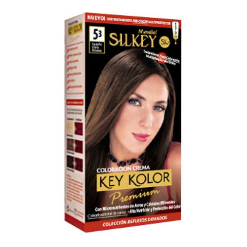  Silkey Tintura Key Kolor Premium Kit Tono 5.3 castaño claro dorado