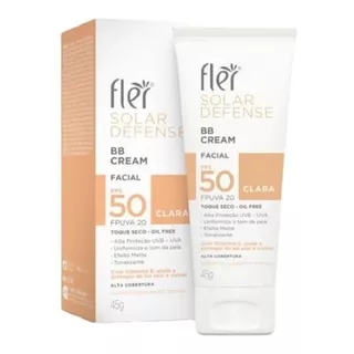 Bb Cream Facial Fler Protetor Solar Defense 50 - 45g Clara