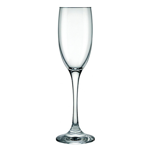 Set de 6 vasos de champán y espumoso Nadir Barone de 190 ml, color transparente