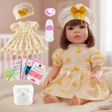 Boneca Bebê Reborn Silicone Realista Original Pode Dar Banho