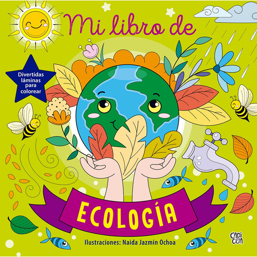Mi libro de ecología: Divertidas láminas para colorear, de Ochoa, Naida Jazmin. Editorial VR Editoras, tapa blanda en español, 2021