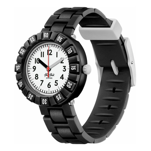 Reloj Flik Flak Level Black Para Niños De Silicona Zfcsp123