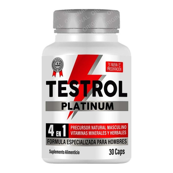 Testrol Platinum - Potenciador Natural Masculino - 30 Caps Sabor Sin sabor