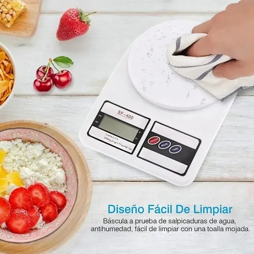 Bascula Digital de Cocina Pesa de Alimentos Balanza Para Gramos Gramera  Escala y