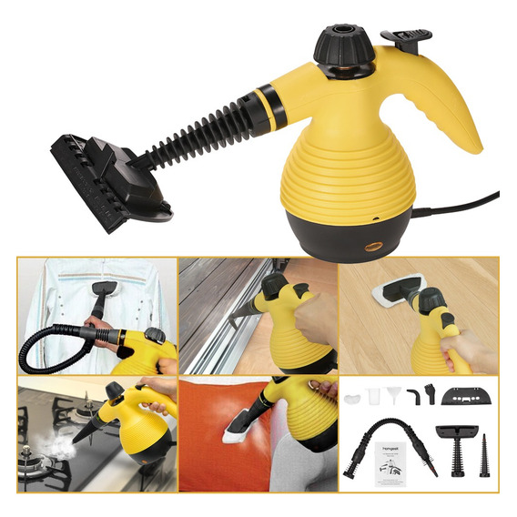 Limpiador A Vapor Portatil 1000w Steam Cleaner 10 Accesorios