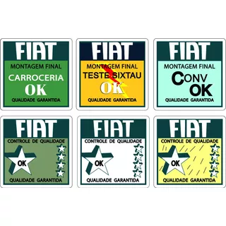 Adesivos Selos Qualidade Fiat 1999 Em Diante Cor Não Se Aplica