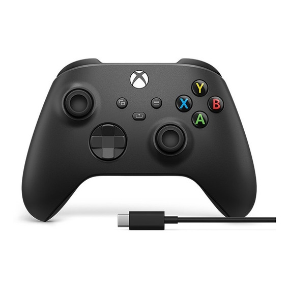 Control Inalámbrico Xbox Negro + Cable Usb - C 2.7mts