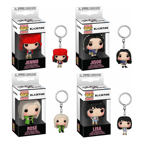 Funko Llavero Black Pink 4 Pack Jennie Jisoo Lisa Rose Color blackpink 4pack