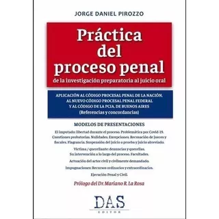 Práctica Del Proceso Penal, De Jorge Daniel Pirozzo. Editorial Das En Español