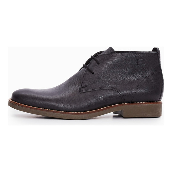 Bota De Cuero Negra Iris Hombre Boating