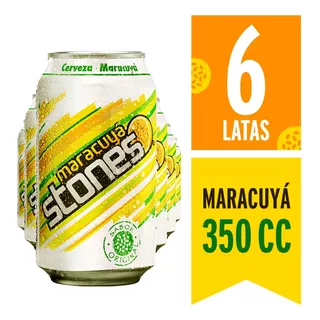 Pack 6 Cerveza Maracuyá Stones Lata 350cc
