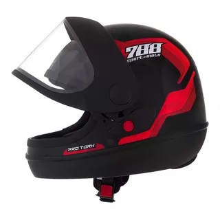 Capacete Moto Automático Fechado Pro Tork Sport Moto 788 Cor Vermelho Tamanho Do Capacete 56