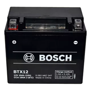 Batería De Moto Gel Ytx12bs 12v 151/87/130 Bosch 0092m67047