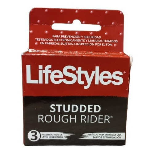 Preservativos Lifestyles Studded Rough Rider X 3 Condones