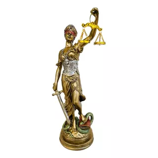 Themis Diosa De La Justicia. 30 Cm. Metalico