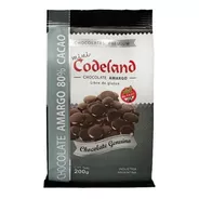 Chocolate  Amargo 80% Mini Codeland X 200 Grs