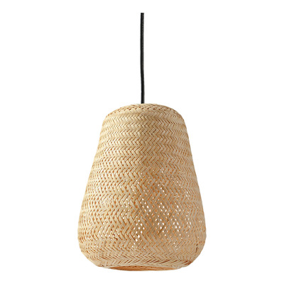 Colgante De Bambú 1×e27 Ø22×33cm Mks - Natural