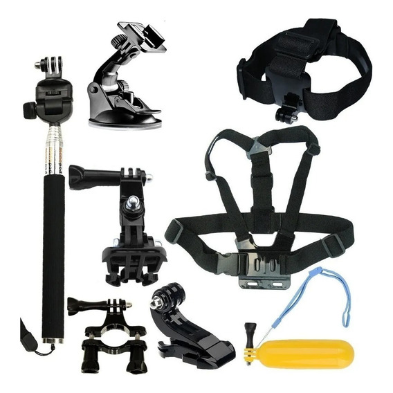 Kit 10 Accesorios Vstarcam Para Gopro Moto Casco Bici Autos