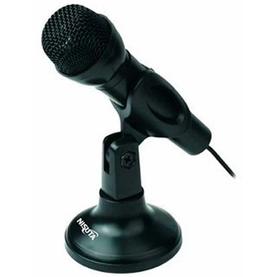 Microfono Para Pc Reforzado Con Base Nisuta Mic-180