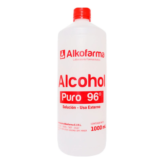 Alcohol Líquido Puro 96° 1 Litro Alko Farma