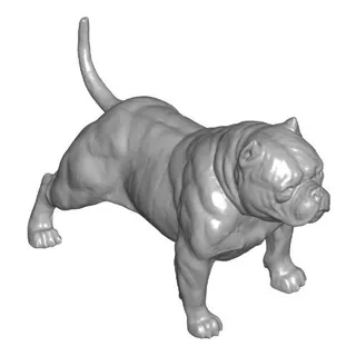 Estatua Figura Perro American Bully 30cm Diseño Decoración