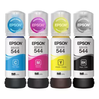 Tinta Original Epson L3250 L3210 T544 L3150 - Kit 04 Cores