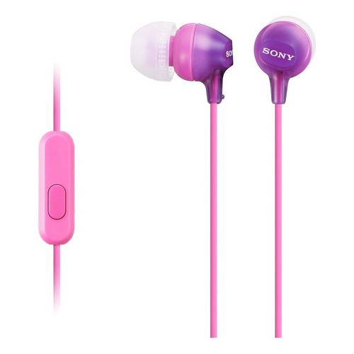 Audífonos Sony Internos Y Funcion Manos Libres- Mdr-ex15ap Color Púrpura