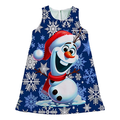 Vestido Bata Niña Frozen Navidad