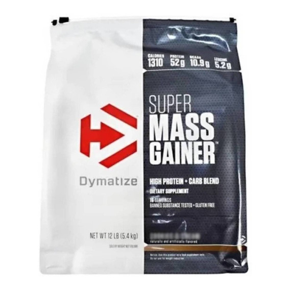 Suplemento en polvo Dymatize  Super Mass Gainer carbohidratos sabor rich chocolate en bolsa de 5.4kg