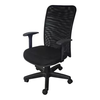 Cadeira De Escritório Ecoflex Ec-4882-c Ergonômica  Preta Com Estofado De Tecido