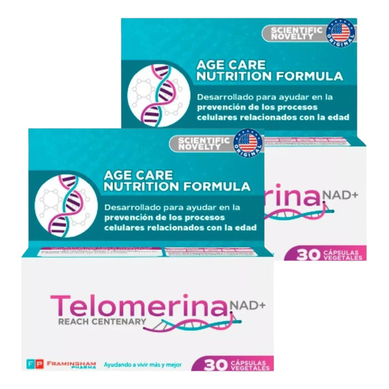 Telomerina Nad+ Original Antiage 30 Capsulas Pack X2