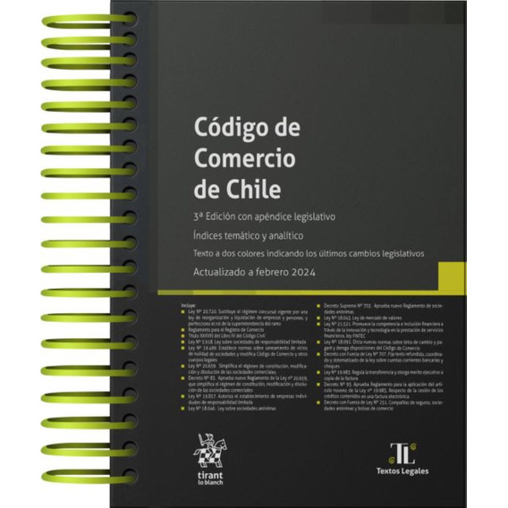 Codigo Comercio De Chile 2024(tirantloblanch)