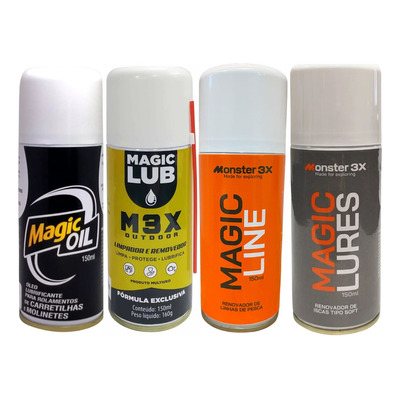 Kit Monster 3x Magic Line, Magic Oil, Magic Lures, Magic Lub