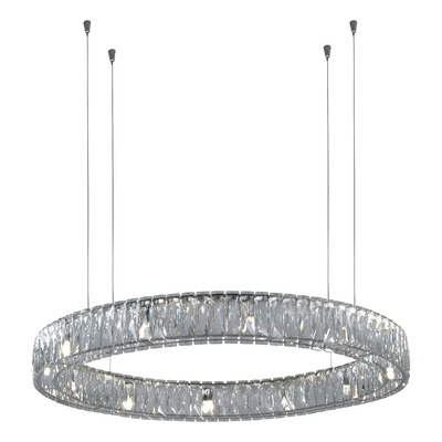 Colgante Aro Cristal Ring 90cm Tensores Al Techo Pal Cromo