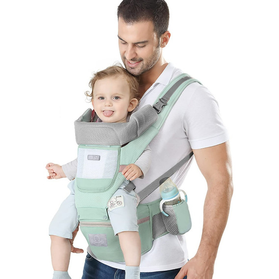 Mochila Porta Bebes Ergonómica Asiento Multifuncional 6 En 1