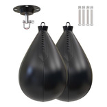 Boxing Speed Bags, Pu Leather 2 Pack Hanging Speed Punching