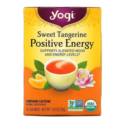 Yogi Té Energía Positiva, Mandarina Dulce 16 Bolsitas Sfn