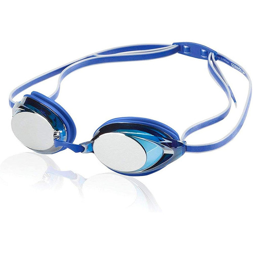 Speedo Googles Natación Vanquisher 2.0 Negros Con Plateado Color Plata/azul