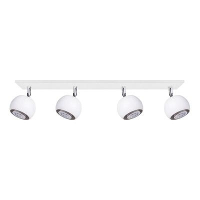 Aplique Plafon 4 Luces Lineal Bocha Cromo Móvil Apto Led 