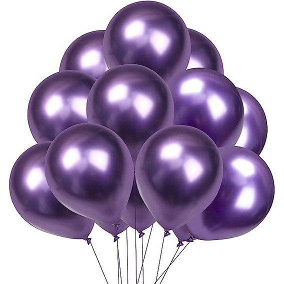 Globos Cromados Morado R-9 23 Cm 50 Unidades Somoscotillon