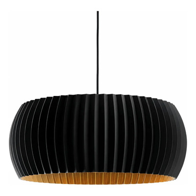 Lampara Colgante Roma 40cm Negro Sustentable 3d Apto Led E27 Negro