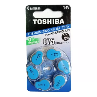 Pila Bateria Auditiva 675 Toshiba Blister 6 Und Zinc Air