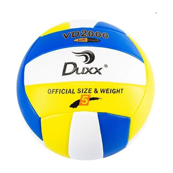 Balón Duxx Voleibol Vd2000 #5 Playa Color Amarillo/azul